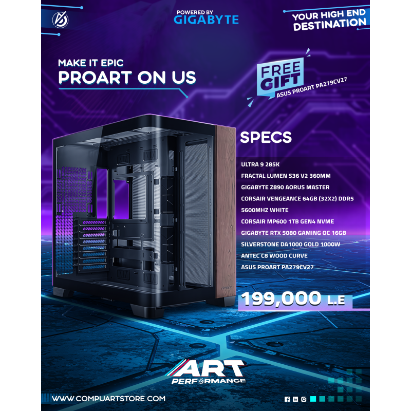 MAKE IT EPIC, PRO ART ON US  ULTRA 9 RTX 5080