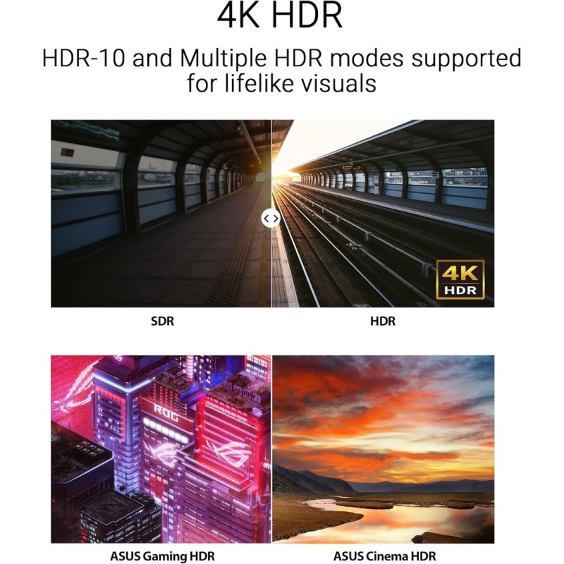 ASUS 27” 4K Eye Care Monitor (VY27UQ) - UHD (3840 x 2160), IPS, HDR10