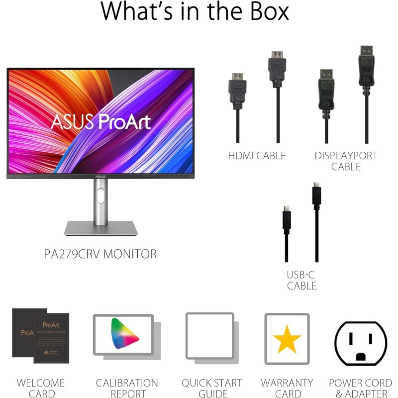 ASUS ProArt Display PA279CRV Professional Monitor