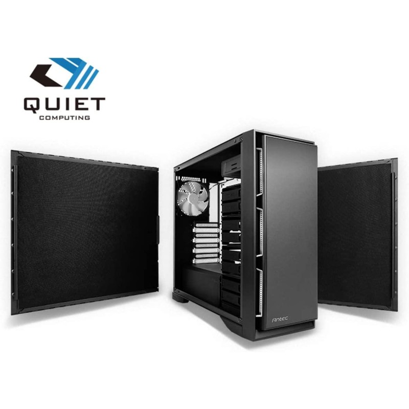 Antec P101 Silent Performance Series Mid-Tower PC Computer Case with Sound Dampening Panels, 4 X 120/140mm Cooling Fans Pre-Installed