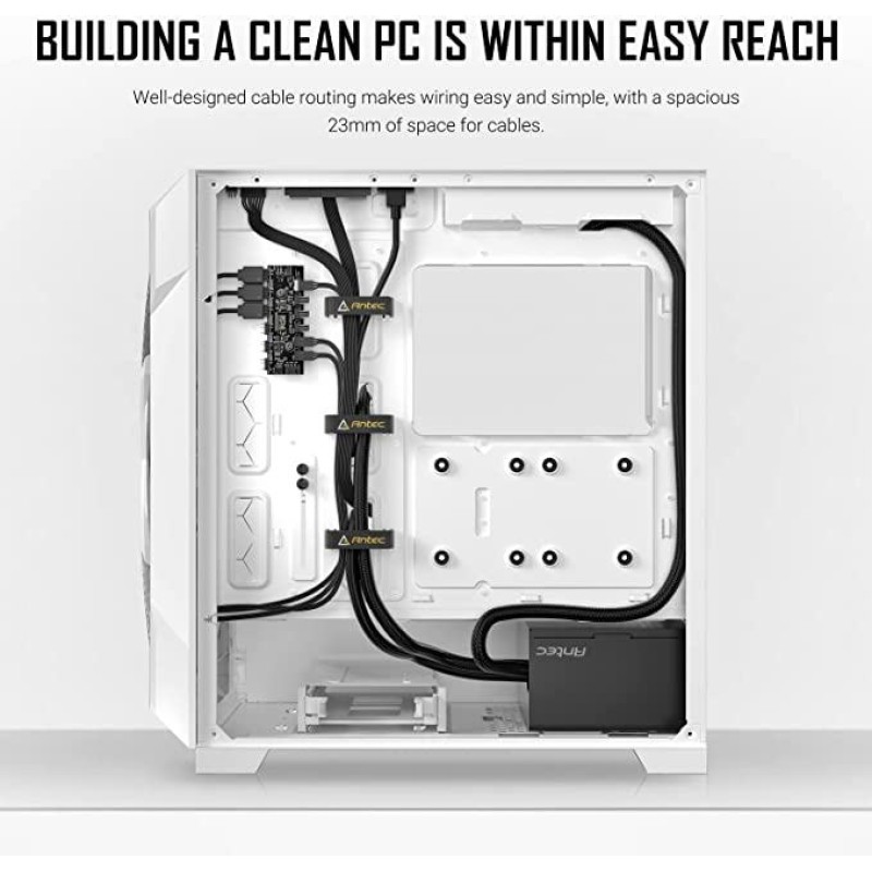 Antec Dark League DP505 White, Mesh, 3 x 120mm ARGB Fans, Mid-Tower E-ATX 