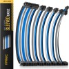 Antec Sleeved Extension Power Supply Cable Kit, w/Combs, Blue Gray
