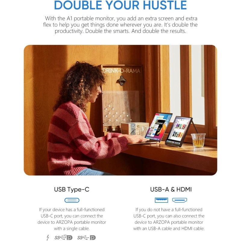 Arazopa Portable Monitor A1 15.6