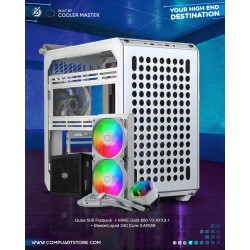 Qube 500 Flatpack White  Plus 850w PSU With Core II 240 Bundle White