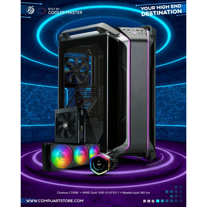 Cosmos C700M Black With 1250W PSU With ION 360 Bundle