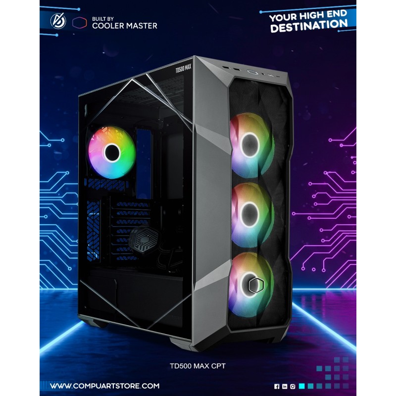 Cooler Master TD500 MAX Mid-Tower Case with Pre-Installed 850W PSU & MasterLiquid 360 AIO