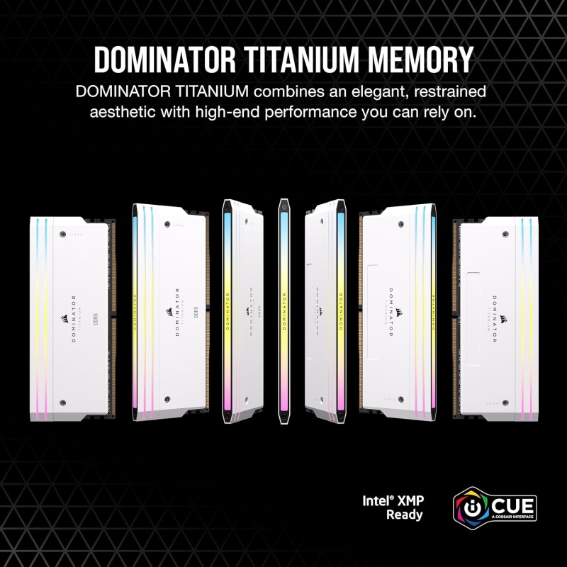 Corsair DOMINATOR TITANIUM RGB 64GB (2x32GB) DDR5 6600MT/s White