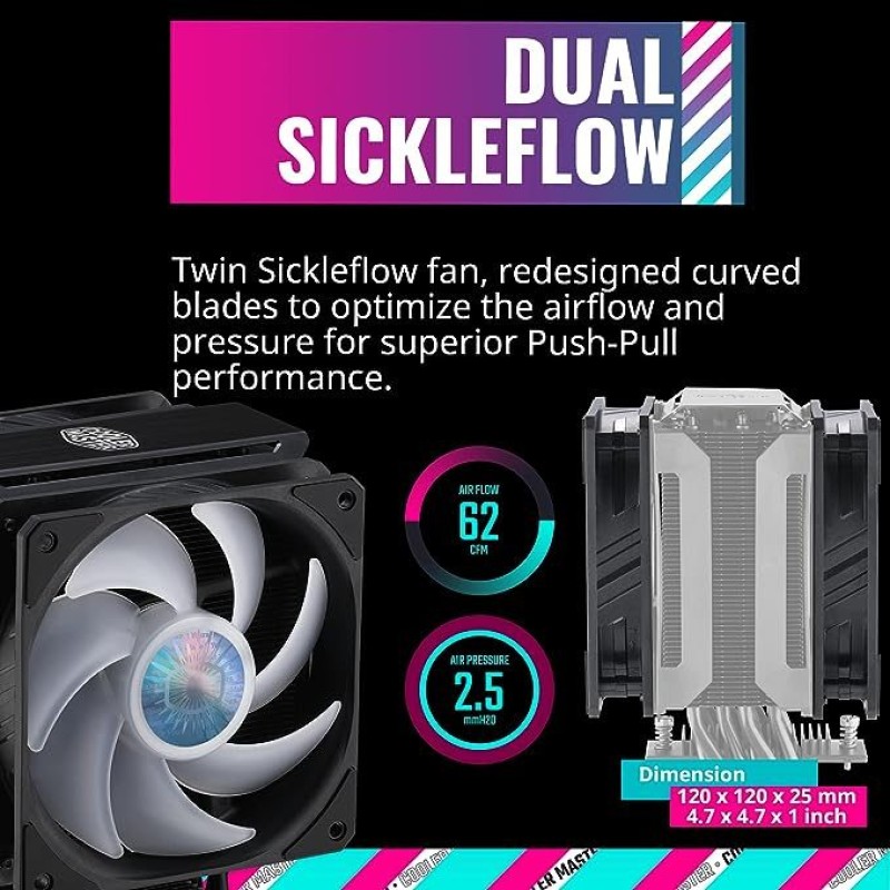 CoolerMaster MasterAir MA612 Stealth ARGB