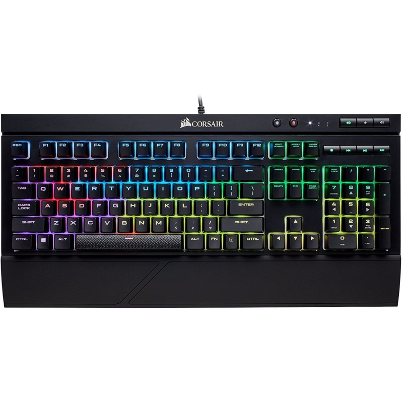 Corsair K68 RGB Mechanical Gaming Keyboard, Backlit RGB LED, Dust and Spill Resistant - Linear & Quiet - Cherry MX Red