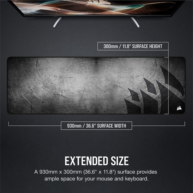 Corsair MM300 PRO Premium Spill-Proof Cloth Gaming Mouse Pad – Extended - Multicolor