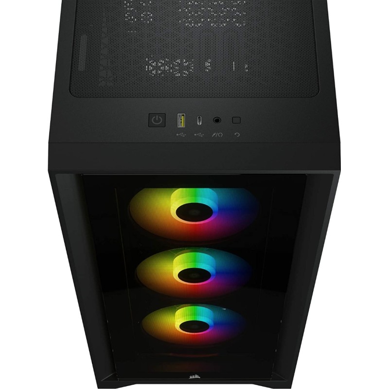Corsair iCUE 4000X RGB Mid-Tower ATX PC Case - Black