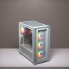 Corsair iCUE 4000X RGB Mid-Tower ATX PC Case - White 