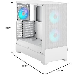 Fractal Pop Air RGB White TG Clear Tint
