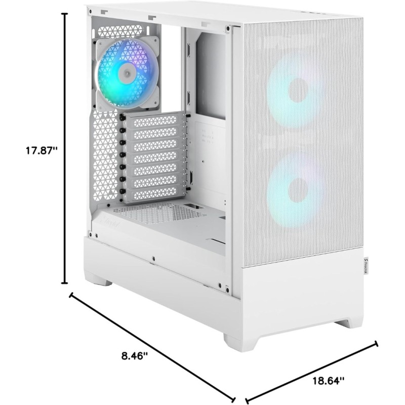 Fractal Pop Air RGB White TG Clear Tint