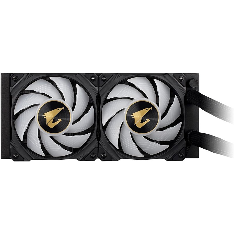 AORUS WATERFORCE X 240 AIO, 2X 120mm ARGB Fans, Adjustable LCD Display 