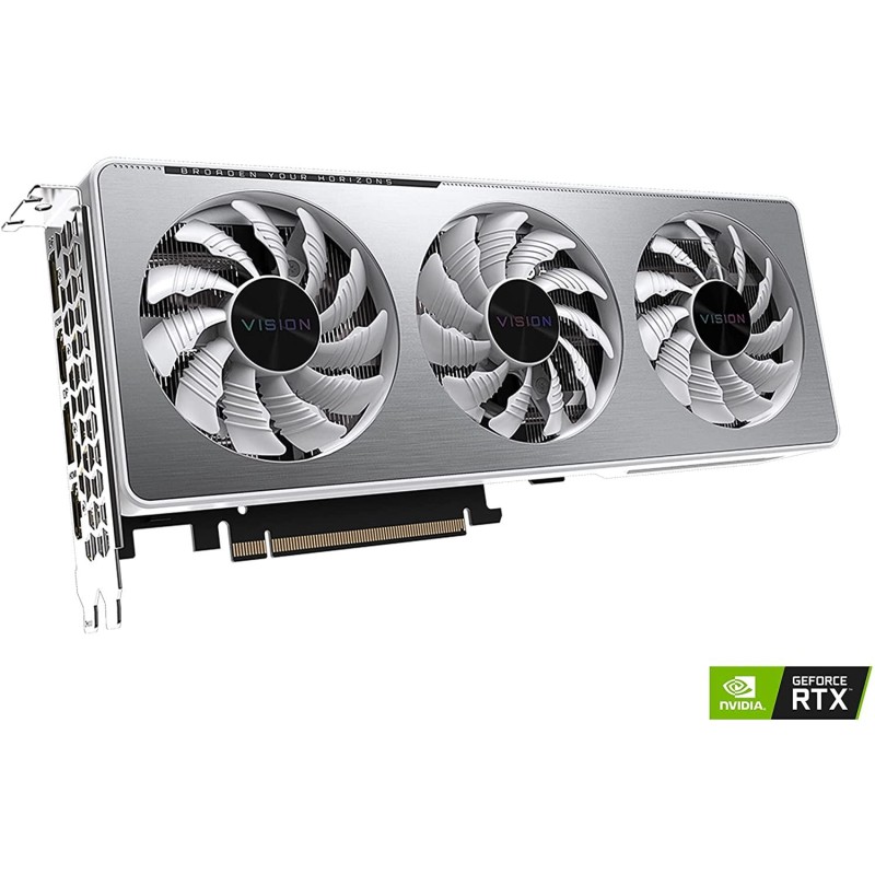 GIGABYTE GeForce RTX 3060 Vision OC 12G (REV2.0) Graphics Card, 3X WINDFORCE Fans, 12GB 192-bit GDDR6, GV-N3060VISION OC-12GD REV2.0 Video Card