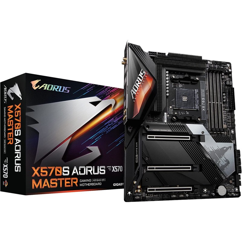 GIGABYTE X570S AORUS Master (AMD/ X570S/ Ryzen 5000/ ATX/PCIe 4.0/ SATA 20Gb/s/USB 3.2/ Motherboard)