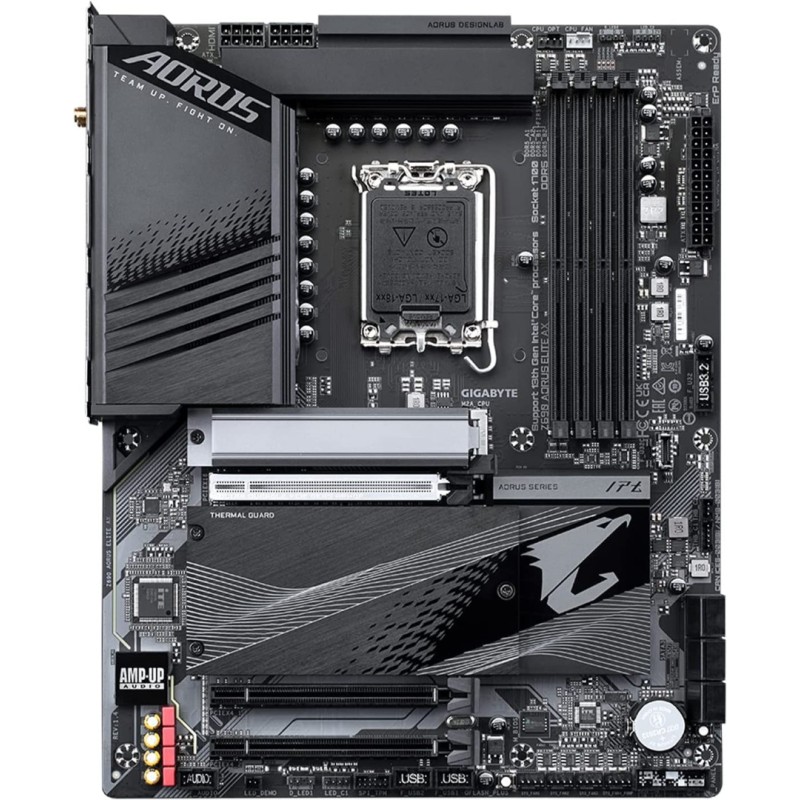 GIGABYTE Z690 AORUS Elite AX (LGA 1700/ Intel Z690/ ATX/ DDR5/ Quad M.2/ PCIe 5.0/ USB 3.2 Gen2X2 Type-C/WiFi 6/2.5GbE LAN)