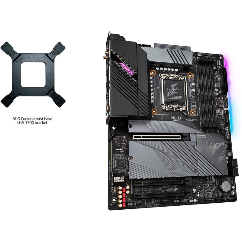 Gigabyte B660 AORUS Master DDR4 (B660/ Intel/LGA 1700/ ATX/ DDR4/ Triple M.2/ PCIe 4.0/ USB 3.2 Gen2 Type-C/WiFi 6 802.11ax/ Intel 2.5GbE LAN/Motherboard)