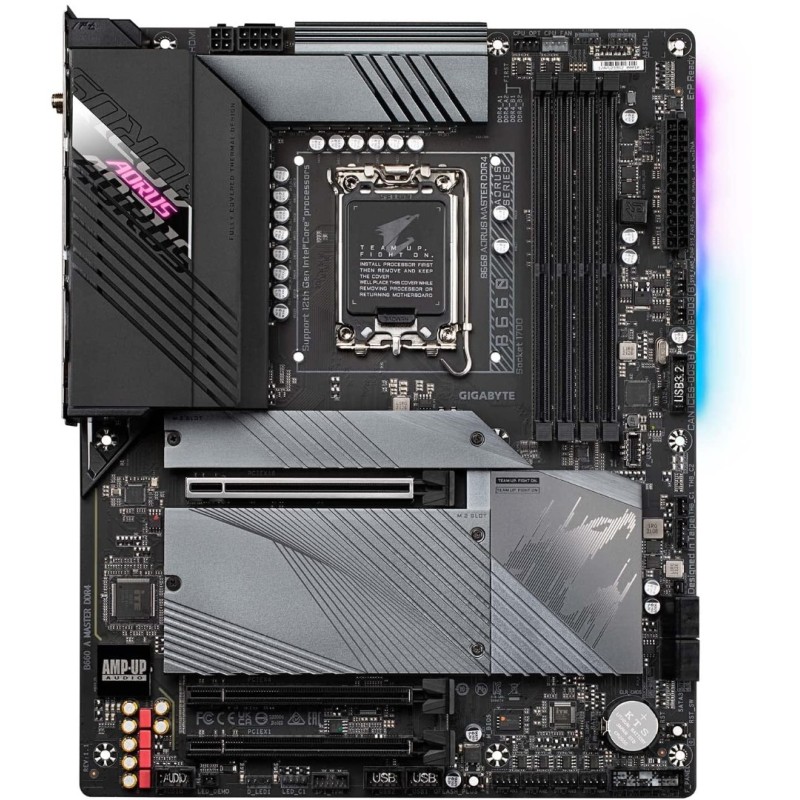 Gigabyte B660 AORUS Master DDR4 (B660/ Intel/LGA 1700/ ATX/ DDR4/ Triple M.2/ PCIe 4.0/ USB 3.2 Gen2 Type-C/WiFi 6 802.11ax/ Intel 2.5GbE LAN/Motherboard)