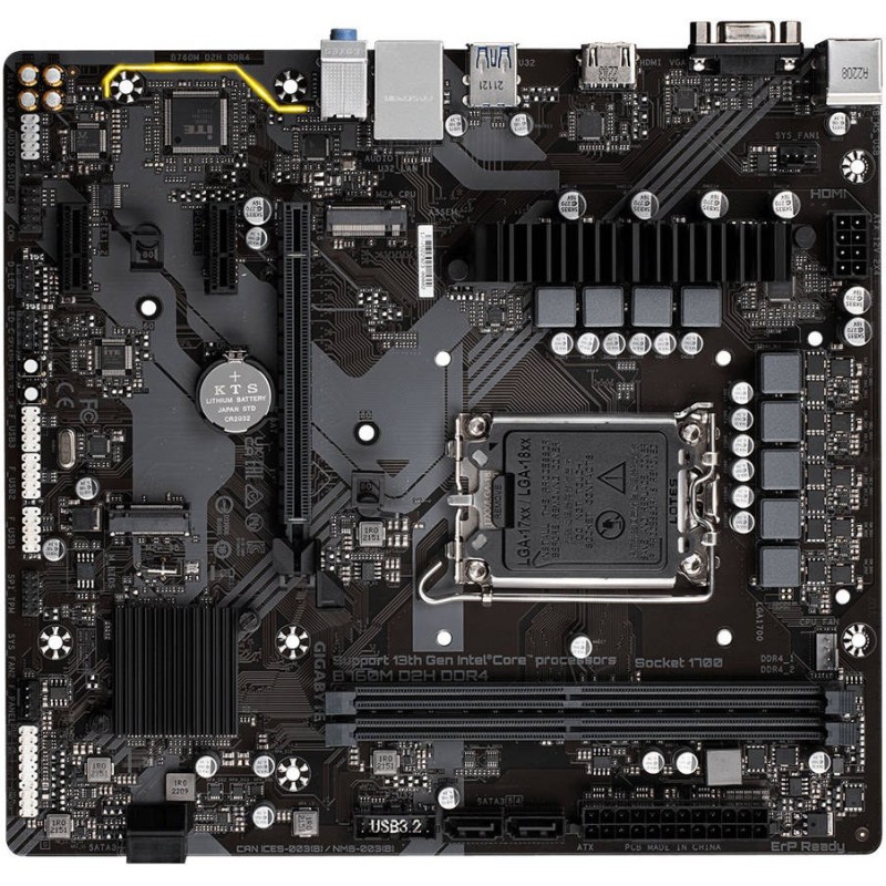  Gigabyte B760M D2H DDR4 