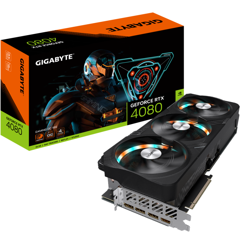 GIGABYTE GeForce RTX 4080 Gaming OC 16G Graphics Card, 3X WINDFORCE Fans, 16GB 256-bit GDDR6X