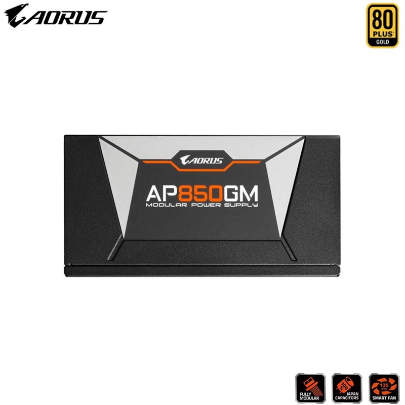 Gigabyte GP-AP850GM-UK Aorus P850W 850W 135mm Smart Fan 80 Plus Gold Fully Modular