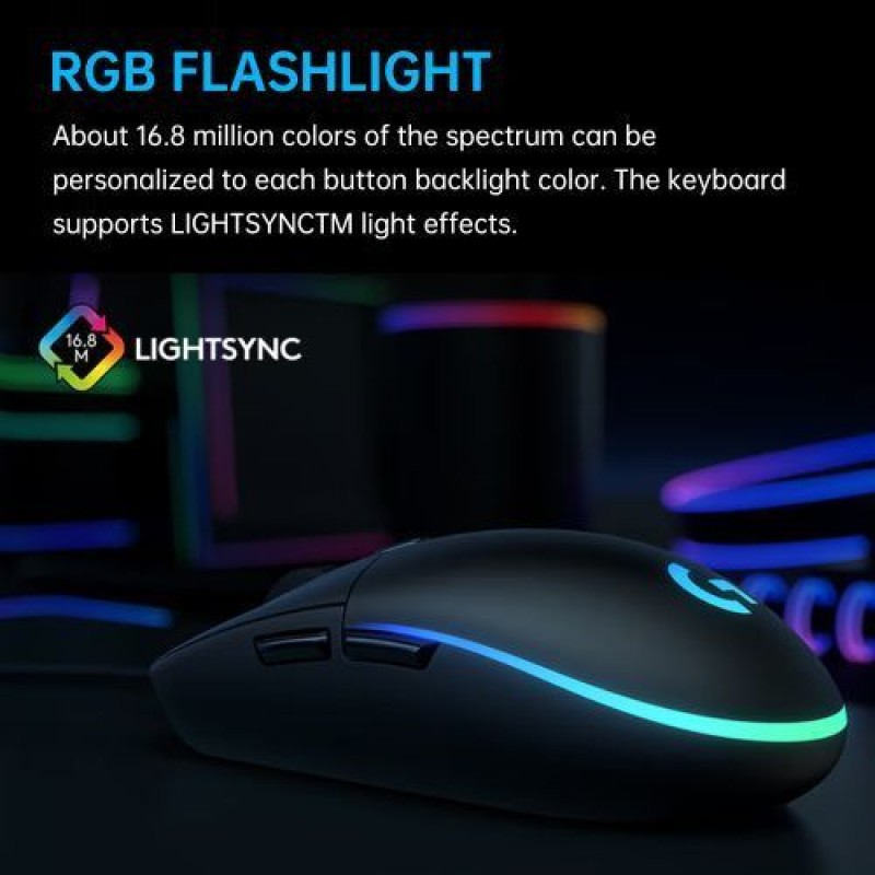 Logitech G102 Lightsync Black Wired Gaming Mouse