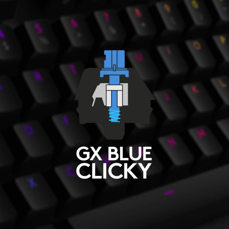 Logitech G512 Mechanical Gaming Keyboard Special Edition,RGB Lightsync Backlit Keys,GX Blue Clicky Key