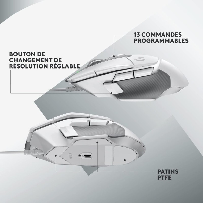 Logitech G502 X White Wired Gaming Mouse