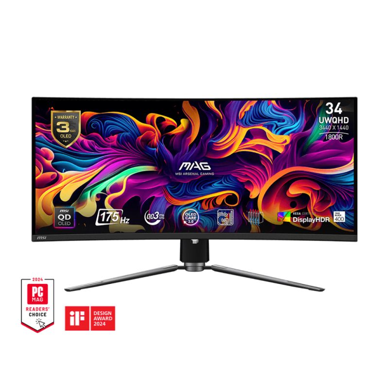MSI MAG 341CQP QD-OLED 34", QD-OLED Panel , UWQHD (3440x1440)