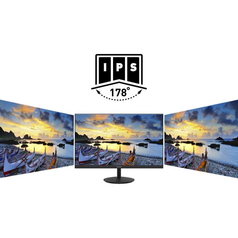 MSI Pro MP271, 27", 1920 x 1080 (FHD), IPS, 75Hz, TUV Certified Eyesight Protection, 5ms, HDMI, Tilt