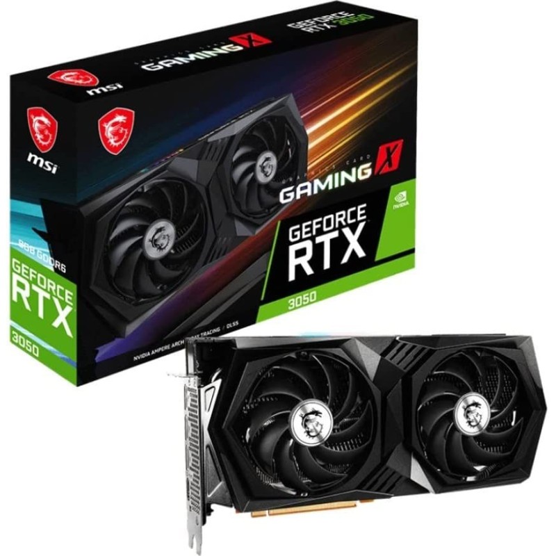 MSI Gaming X GeForce RTX 3050 8GB GDRR6 128-Bit HDMI/DP PCIe 4  Twin Fans 