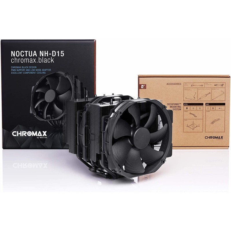 Noctua NH-D15 chromax.Black, Dual-Towe (140mm, Black)