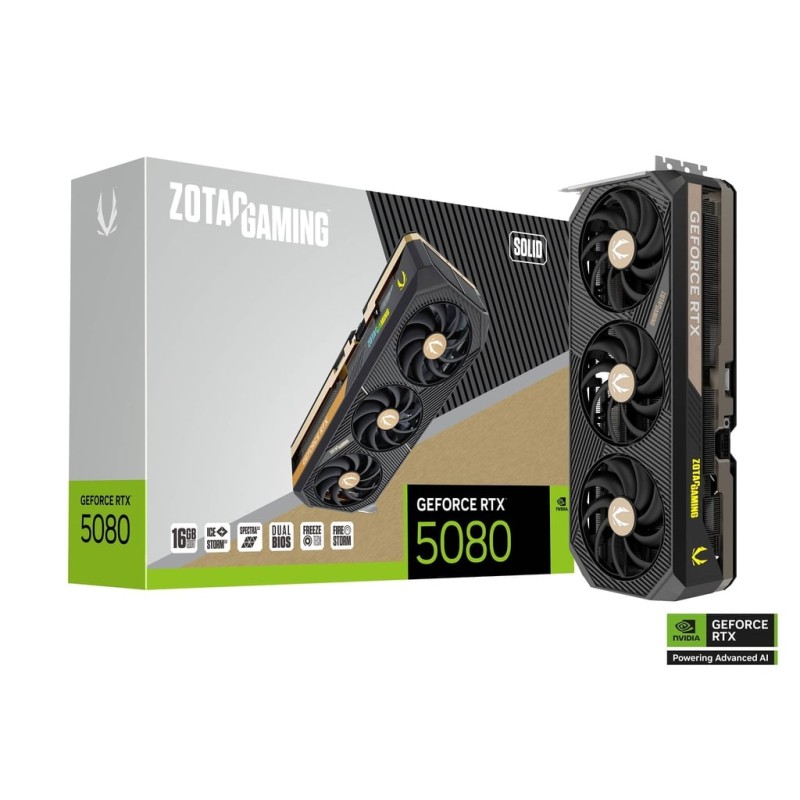 Zotac GeForce RTX 5080 GAMING SOLID OC Triple Fan 16GB GDDR7 PCIe 5.0