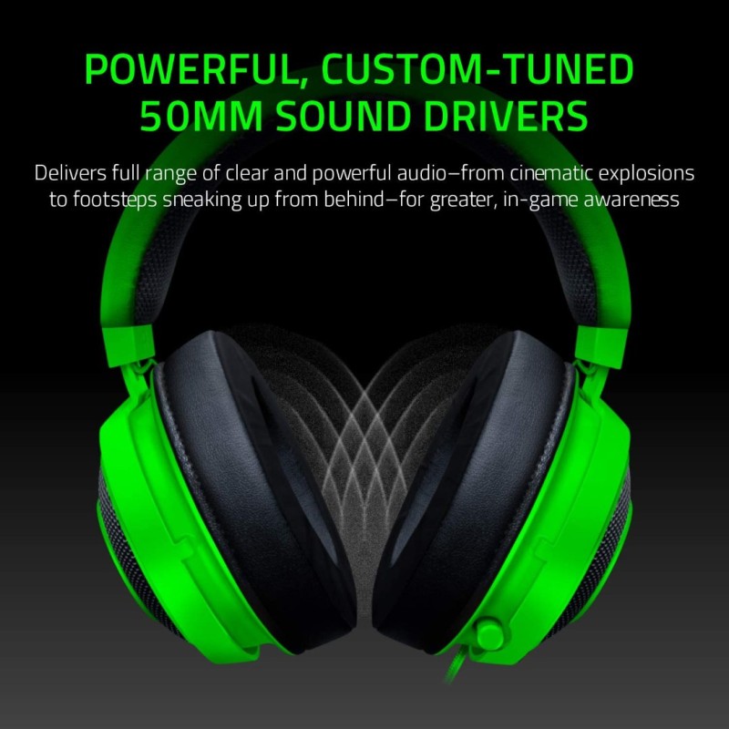 Razer Kraken Tournament Edition THX 7.1 Surround Sound Gaming Headset: Retractable Noise Cancelling Mic - USB DAC - for PC