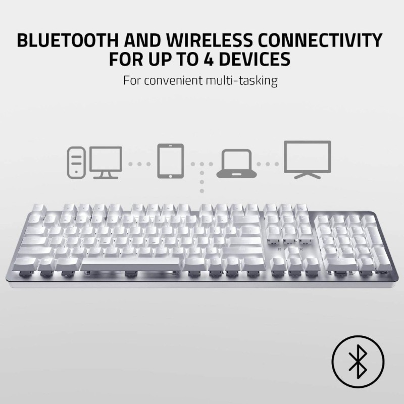 Razer Pro Type: Wireless Mechanical Productivity Keyboard - Razer Orange Mechanical Switches - Fully Programmable Keys - Bluetooth and Wireless Connectivity - Durable for Up to 80 Million Keystrokes