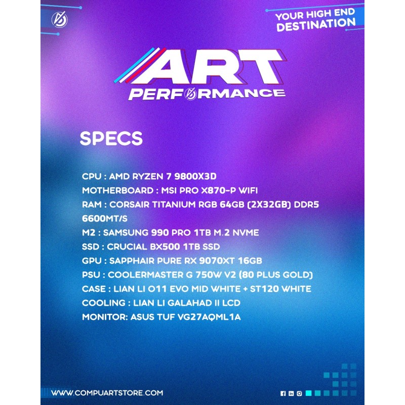 Esports Master Ryzen 7 9800X3d With Rx 9070XT