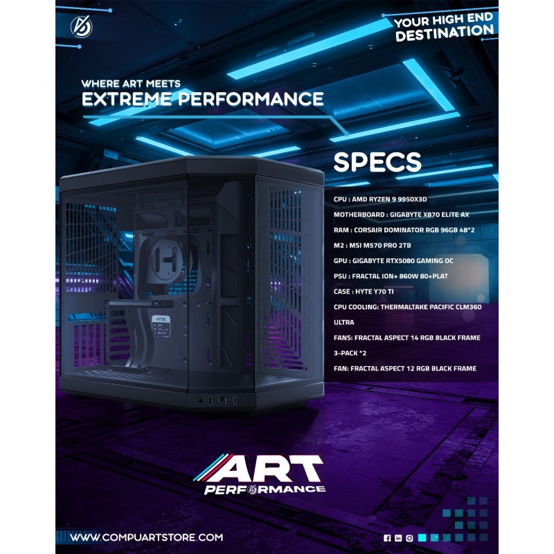ArtPerformance StreamCore X – Ryzen 9 9950X3D & RTX 5080