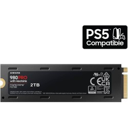 SAMSUNG 980 PRO SSD with Heatsink 2TB PCIe Gen 4 NVMe M.2 Internal Solid State Drive, Heat Control, Max Speed, PS5 Compatible