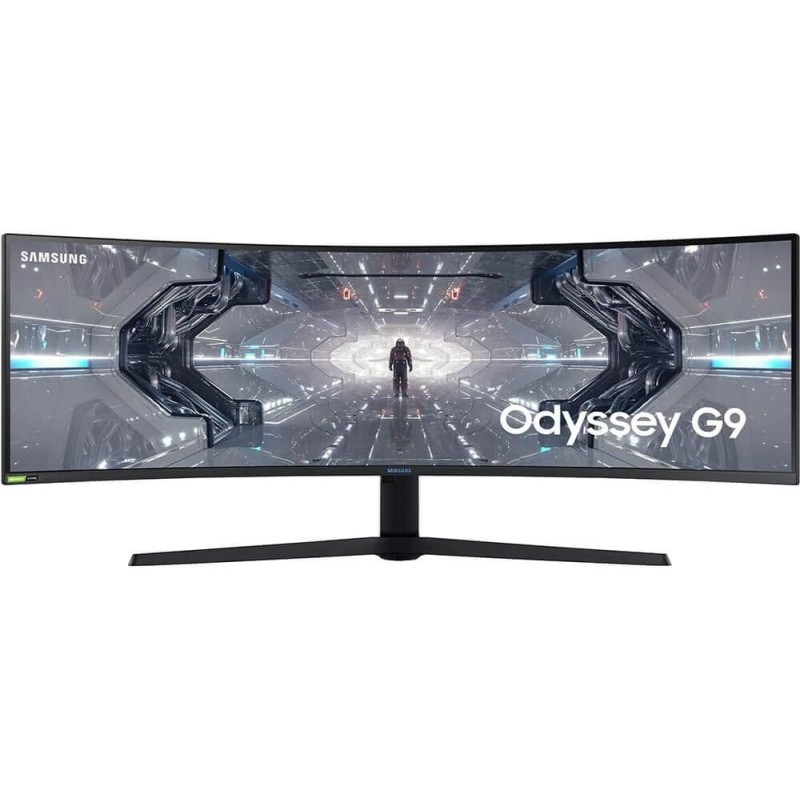 SAMSUNG 49” Odyssey G9 Gaming Monitor, 1000R Curved Screen, QLED, Dual QHD Display, 240Hz, NVIDIA G-SYNC and FreeSync Premium Pro,