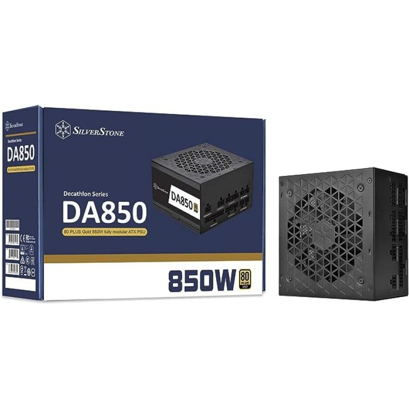 SilverStone Technology 80 Plus Gold 850W Fully Modular ATX Power Supply DA850-G