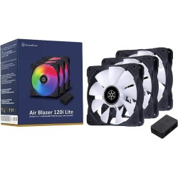 SilverStone Technology 3-Pack of Air Blazer 120mm ARGB Fans with ARGB Controller