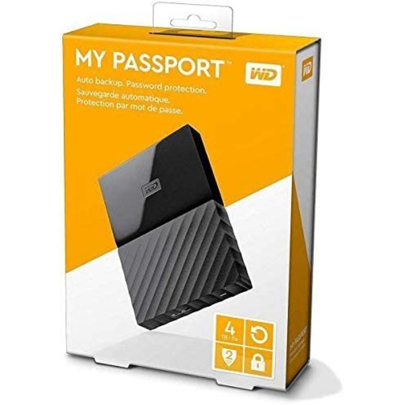 WD 4TB Black My Passport Portable External Hard Drive - USB 3.0