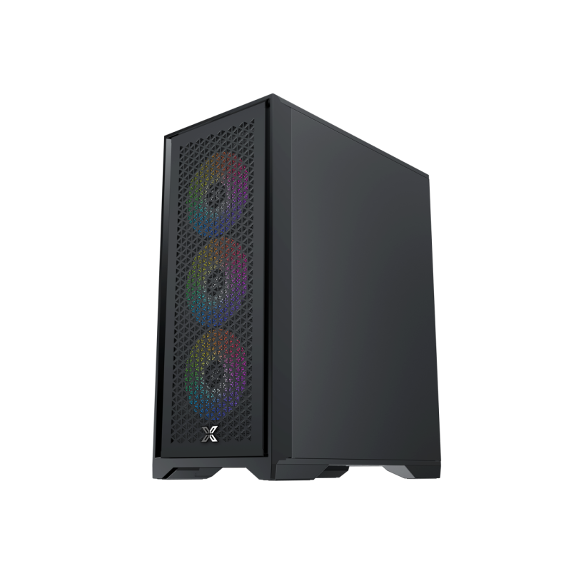 XIGMATEK LUX S Black Mesh PC Case - 4 ARGB Fan
