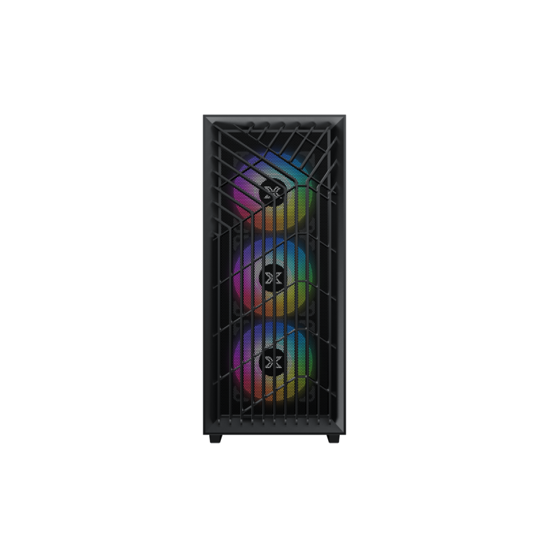 XIGMATEK LUX G Black PC Case - 4 Pre-installed ARGB Fans