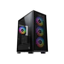 XIGMATEK LUX G Black PC Case - 4 Pre-installed ARGB Fans