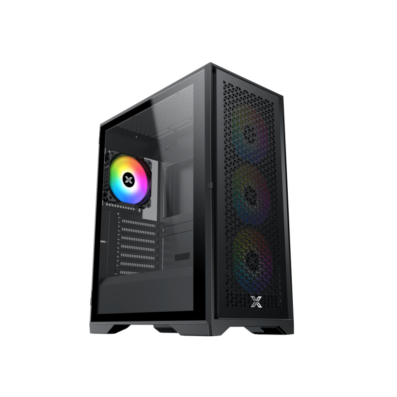 XIGMATEK LUX S Black Mesh PC Case - 4 ARGB Fan