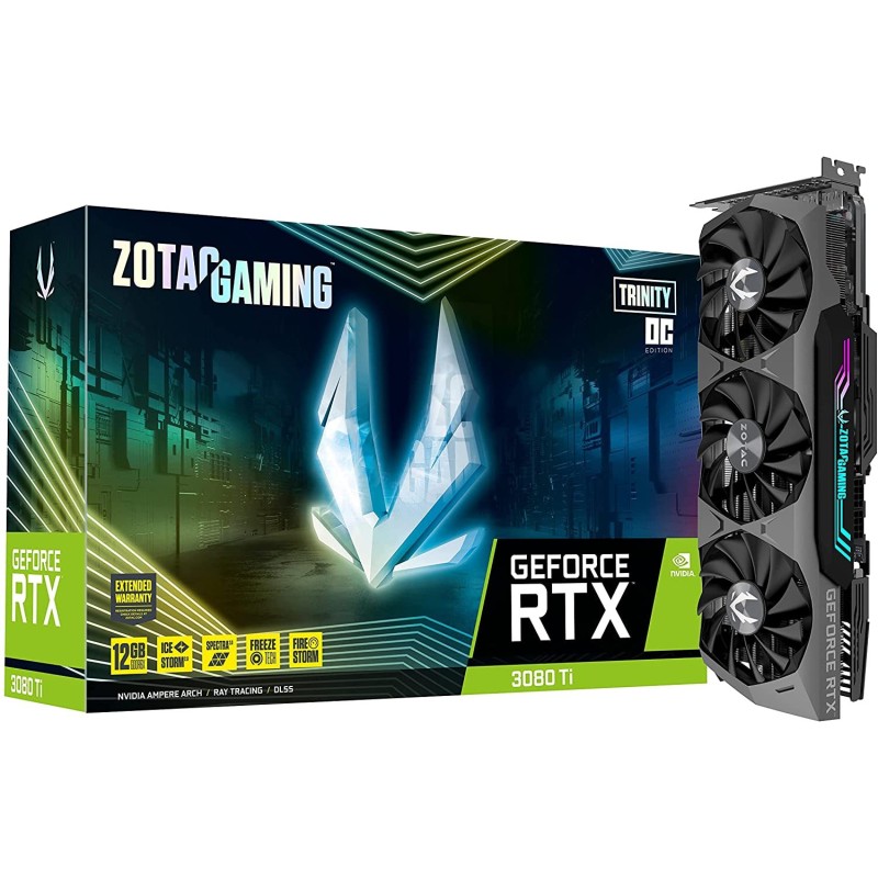 ZOTAC Gaming GeForce RTX™ 3080 Ti Trinity OC 12GB GDDR6X 384-bit 19 Gbps PCIE 4.0 Graphics Card, IceStorm 2.0 Advanced Cooling, Spectra 2.0 RGB Lighting