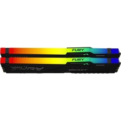 Kingston Fury Beast RGB 64GB (2X32) 5600MT/s DDR5 CL40 DIMM Desktop Memory (Kit of 2) | Intel XMP 3.0 | Infrared Sync Technology | Overclocking Stability | 